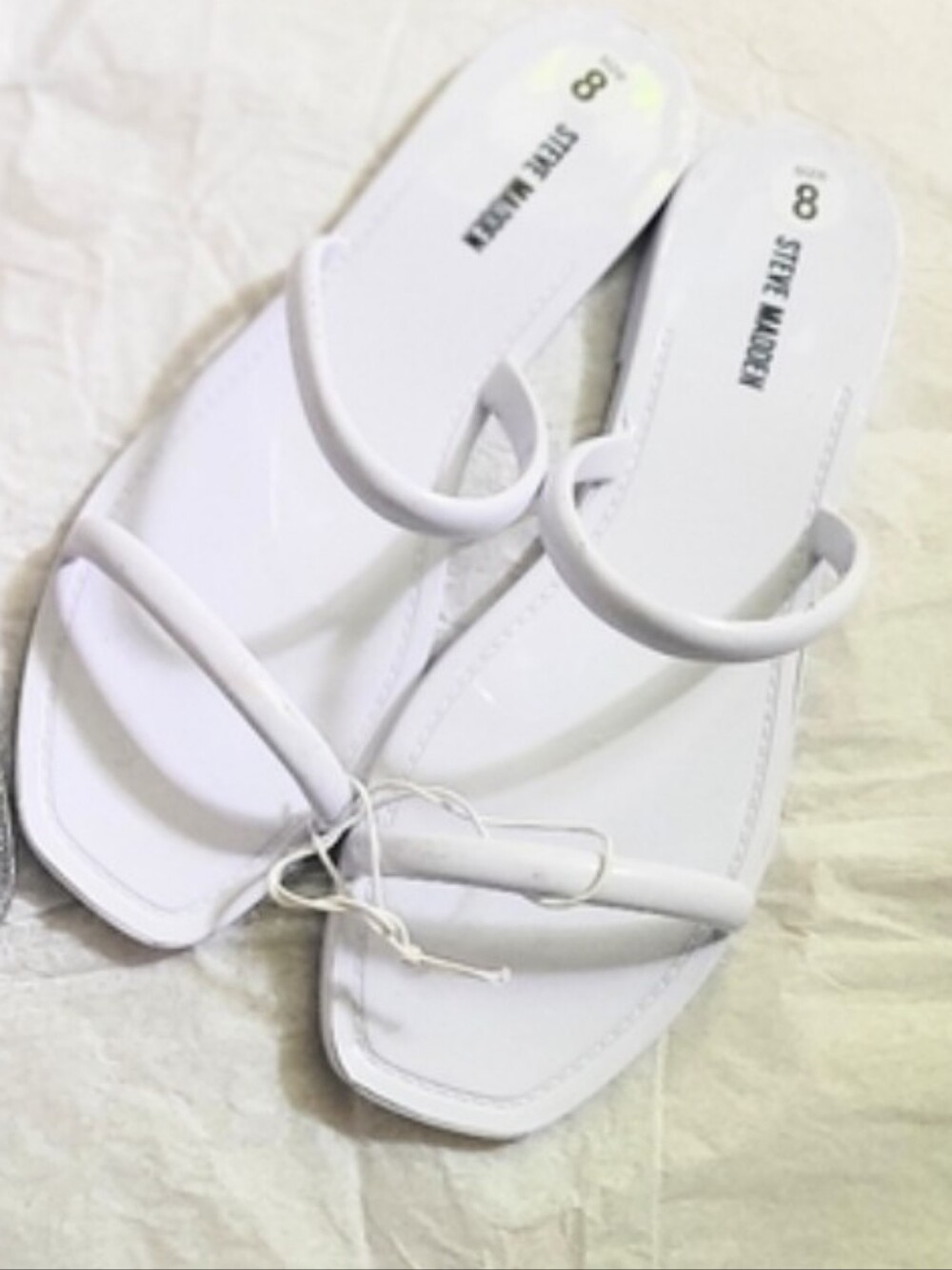 NWT! Steve Madden Women's Silver/White Pike Jelly Summer Beach Sandal Bundle 8 - Picture 11 of 16
